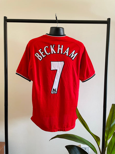 2000-02 Manchester United Home Shirt | Beckham #7 | Very Good | Medium