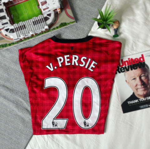 2012-13 Manchester United Home Longsleeve Shirt | van Persie #20 | Mint | Medium